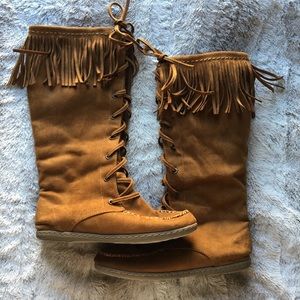 Moccasin Fringe Boots